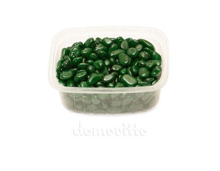 Галька декоративная темно-зеленая, 0,5-12 мм (325 гр)