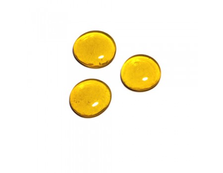 Стеклянные капли большие желтые, 400 гр