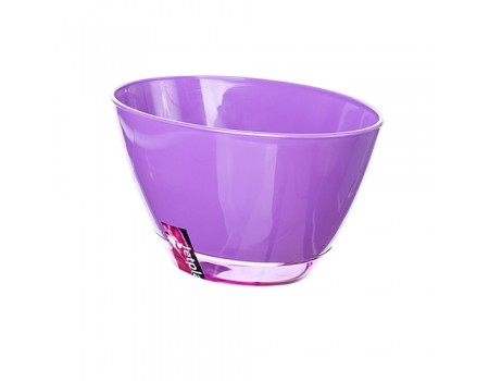 Кашпо пластиковое "Лодочка" фиолетовое, d20хH10 см