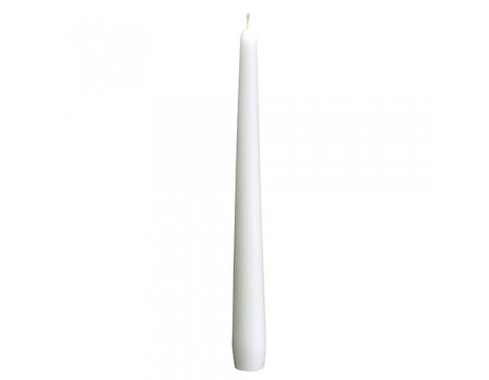 Свеча столовая белая, 24 см