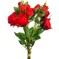 Искусственные розы: букетик из трех веточек, 43 см ✦ 103311