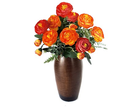 Искусственный цветок "Камелия оранжевая", 38 см ✦ 103378