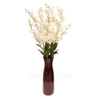 Букет белых орхидей интерьерный для напольной вазы, 110 см