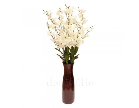 Букет белых орхидей интерьерный для напольной вазы, 110 см