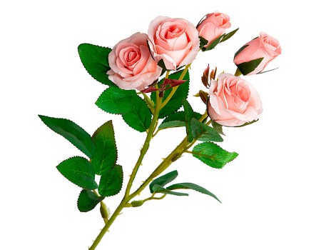 Искусственная роза ветка небольшая, 42 см ✦ 103296