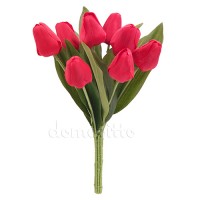 Искусственные тюльпаны красные, букет 32 см ✦ 103130