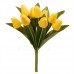 Тюльпаны искусственные букет, 32 см. Цвет: Желтый