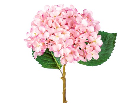 Гортензия, искусственный цветок, 51 см. Белый/Розовый ✦ 103321