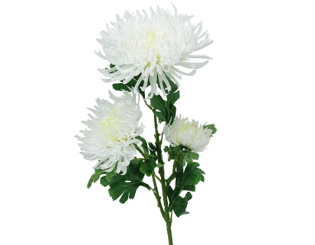 Хризантема искусственная белая, 90 см