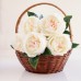 Розы искусственные пионовидные кремовая, 43 см
