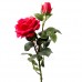Роза с бутоном искусственная красная, 64 см