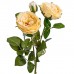 Искусственная ветка розы, 58 см. Цвета: Белый, Персиковый