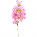 Ветка искусственная в цветах розовая, 55 см