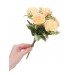 Розы искусственные белые/кремовые, 28 см.