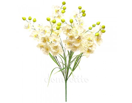Орхидеи искусственные белые/кремовые, 44 см