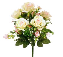 Искусственные розы с бутонами, букет 9 вет, 32 см ✦ 103487