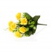 Розы искусственные желтые, 7 вет, 30 см