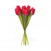 Тюльпаны искусственные букет, 27 см. Цвет: Красный