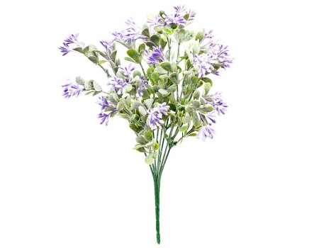 Искусственные цветы с белым напылением, 32 см. Разные цвета ✦ 103411