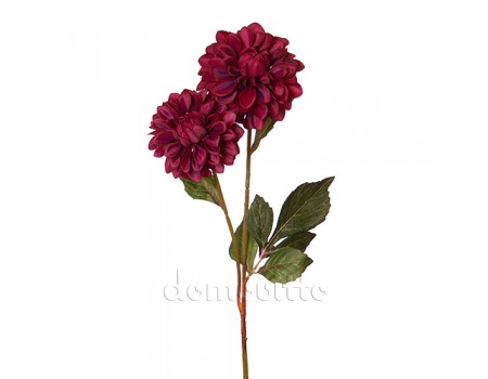 Искусственный цветок "Георгин бордовый", 65 см ✦ 10038