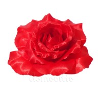 Искусственные цветы "Голова розы атласная красная", 14 см ✦ 101939