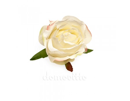 Голова розы "Бутон белый", d9 см