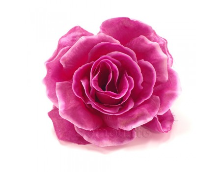 Голова розы искусственная красно-фиолетовая, 11 см