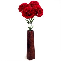 Искусственные цветы на кладбище "Гвоздики красные, 4 шт" ✦ 103503