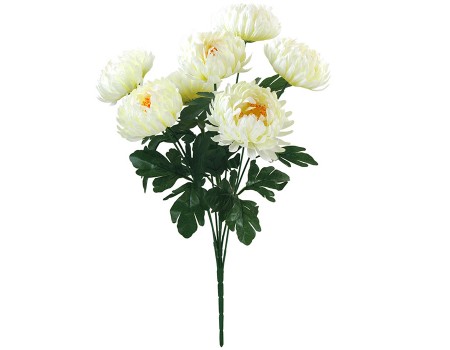 Хризантемы искусственные белые, 7 вет, 60 см