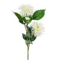 Хризантема искусственная ветка белая, 72 см ✦ 303017