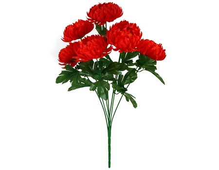 Искусственные цветы "Хризантемы красные", 7 вет, 60 см ✦ 103559