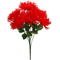 Искусственные цветы "Хризантемы игольчатые красные", 7 вет, 58 см ✦ 103565