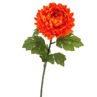 Хризантема искусственная одиночная оранжевая, 57 см ✦ 103563