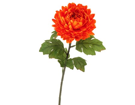 Хризантема искусственная одиночная оранжевая, 57 см ✦ 103563