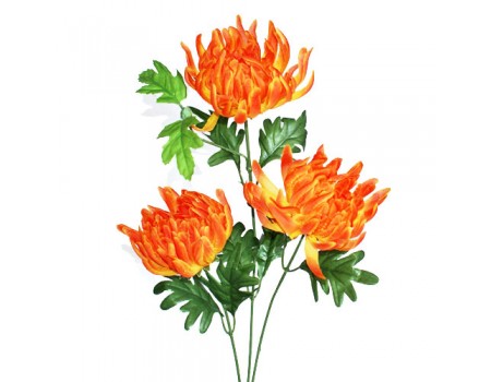 Хризантема искусственная оранжевая, 58 см ✦ 303022
