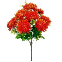 Искусственные цветы "Хризантемы оранжевые", 9 вет, 50 см ✦ 103558