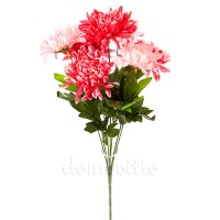 Искусственные хризантемы, роз/красн, 7 вет, 45 см ✦ 101690