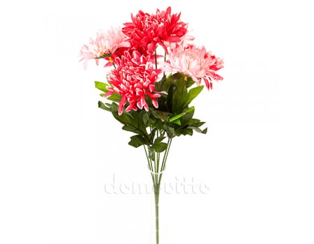 Хризантемы искусственные роз/красн, букет 45 см