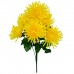 Хризантемы искусственные желтые, 7 вет, 58 см