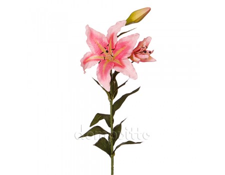 Искусственная лилия большая розовая, 96 см ✦ 10028