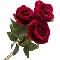 Искусственные розы красные букет 3 шт, 60 см ✦ 103439