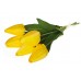Тюльпаны искусственные желтые, букет из 5 шт
