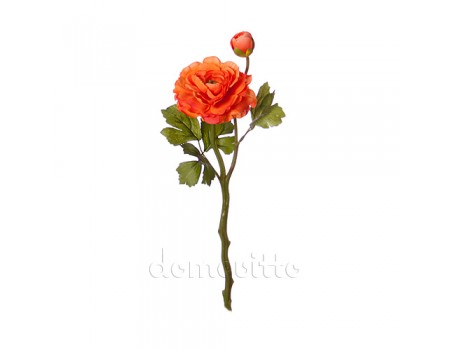 Цветок искусственный "Камелия оранжевая"