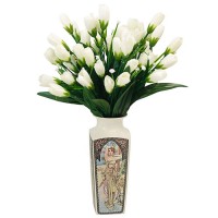 Искусственные цветы на кладбище "Букет белых крокусов" ✦ 103498