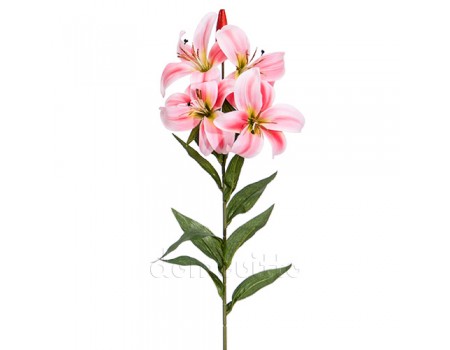 Лилия искусственная розовая, 89 см