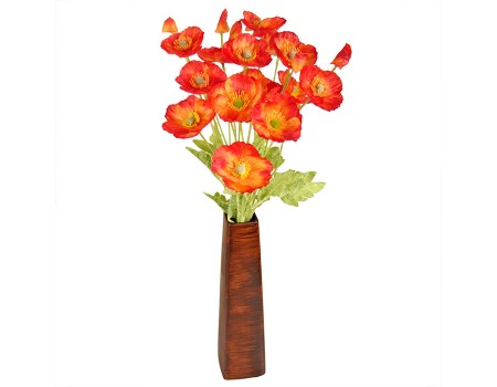 Маки искусственные красно-оранжевые, 58 см ✦ 103397