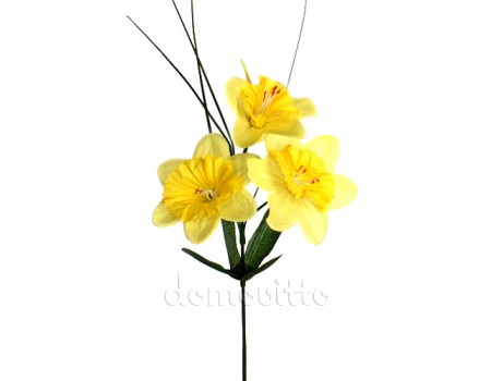 Нарцисс искусственный желтый, вставка 30 см ✦ 103444