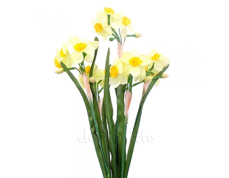 Нарцисс искусственный, 55 см. Цвет: Желтый, Белый