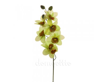 Искусственная орхидея салатовая, 72 см ✦ 102017