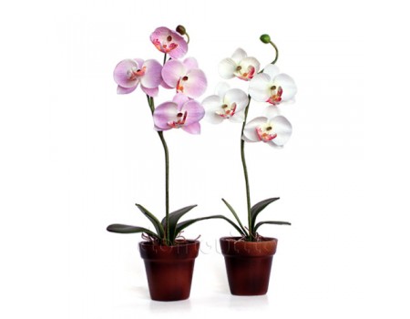 Орхидеи искусственные в горшках, 32 см